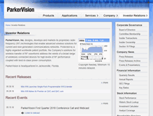 Tablet Screenshot of ir.parkervision.com